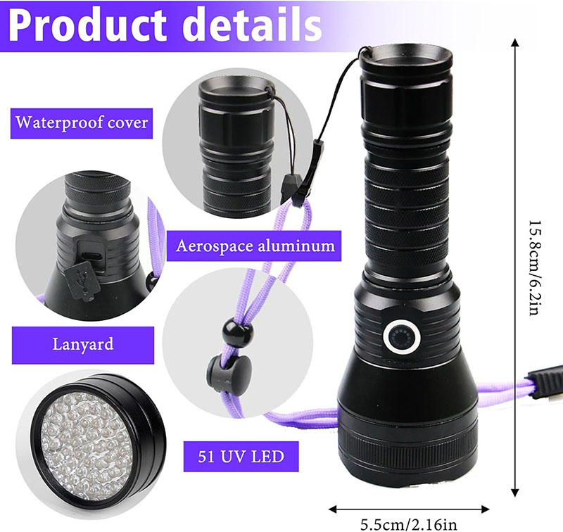 Senter UV TOPCOM 51LED Isi Ula - Amber Musk Oil ulasan dan harga