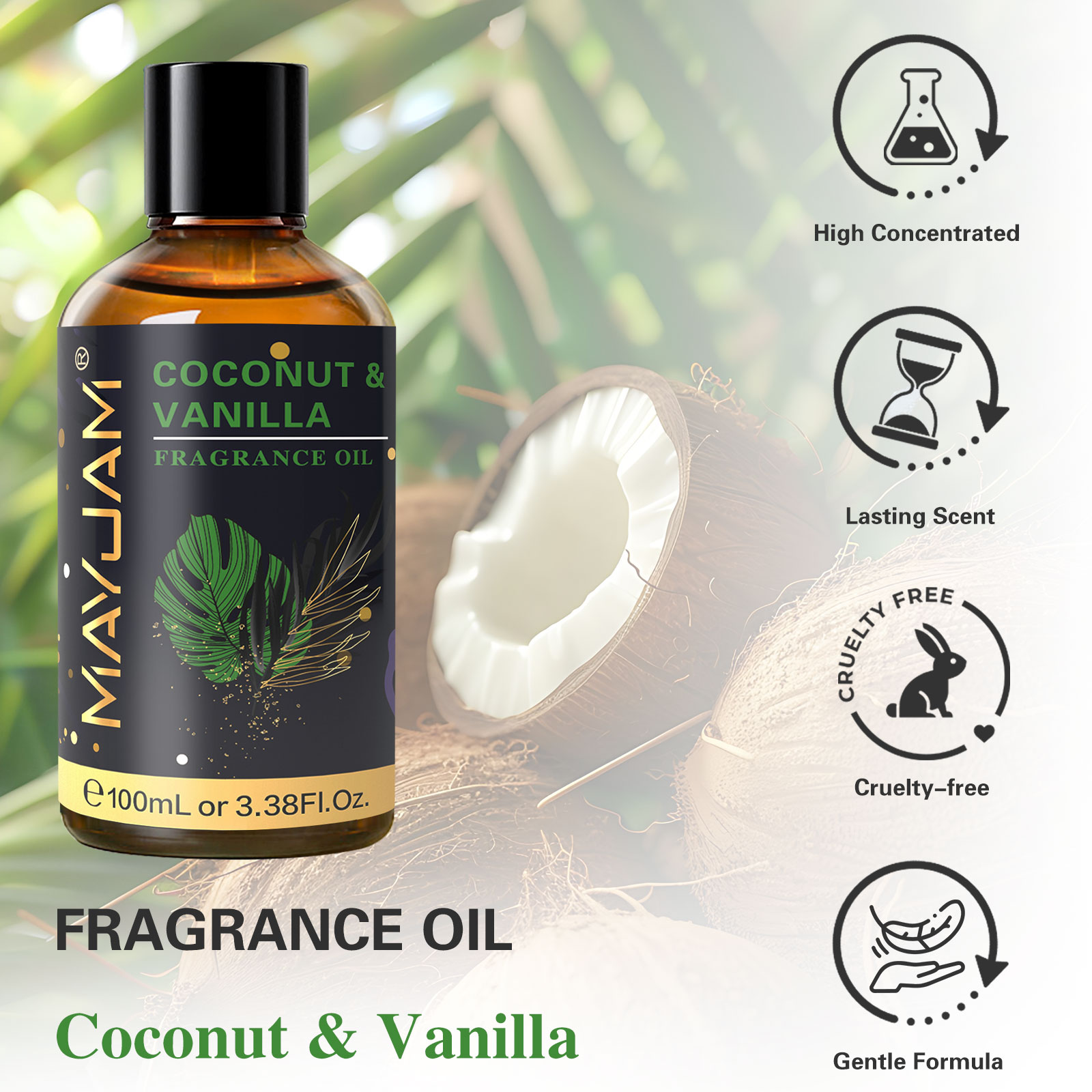 Minyak Wangi MAYJAM Coconut Va - Amber Musk Oil ulasan dan harga