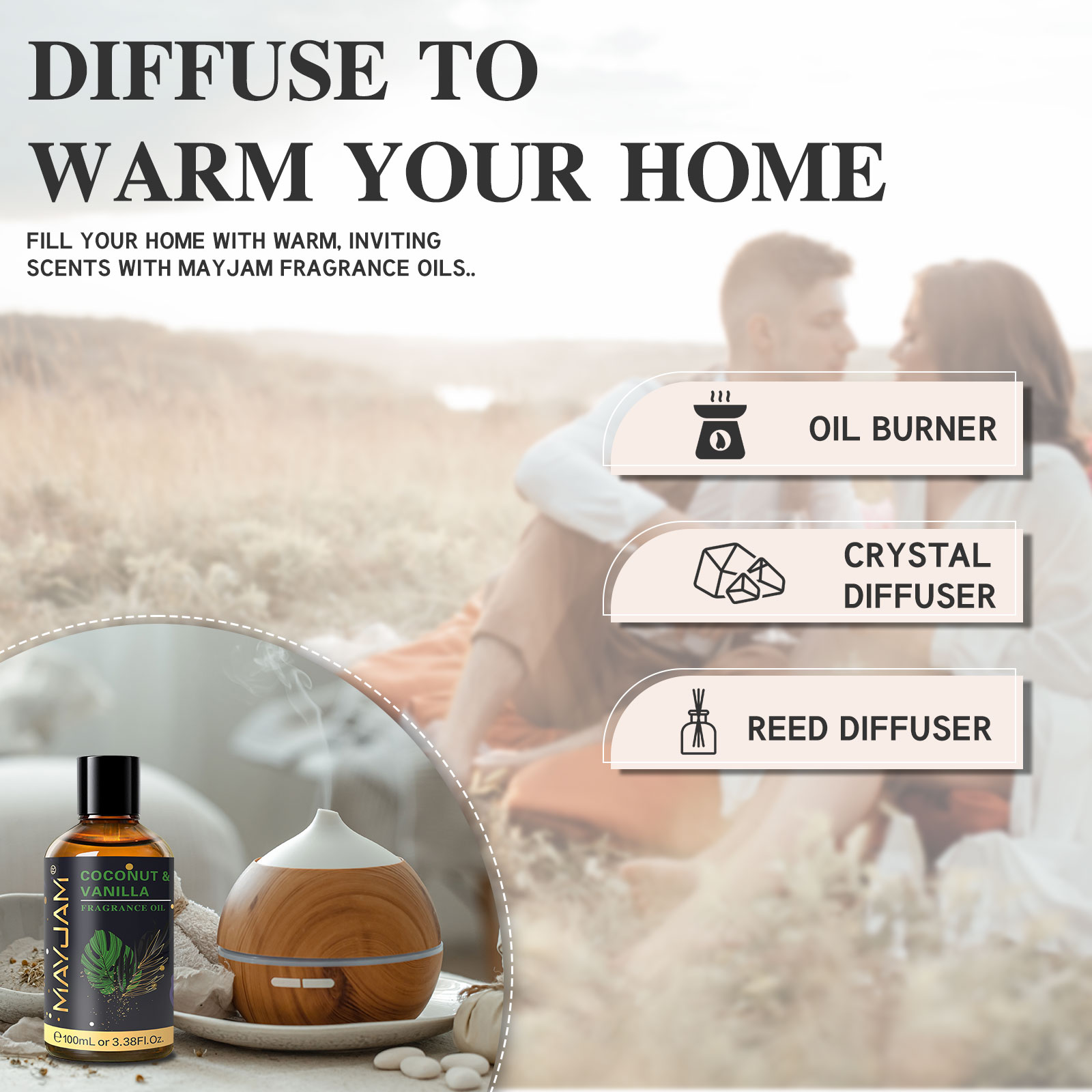 Minyak Wangi MAYJAM Coconut Va - Amber Musk Oil ulasan dan harga